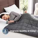 CuteKing Weighted Blanket for Adults (15lbs, 48"x72", Full, Grey) Heavy Blanket for 140-150lbs, Weighted Blanket for Cooling & Heating with Premium Glass Beads, Soft Thick Blanket for Adult All-S