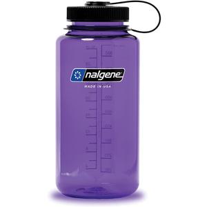 Nalgene Tritan Wide Mouth BPA-Free Water Bottle, Purple w/ Black Cap, 32-Ounces