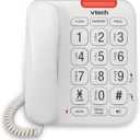 VTech SN1107 Corded Phone with Oversized High-Contrast Buttons, Talking Digits for Seniors, 10 Number Speed Dial, Visual Ringer, Full-Duplex Speakerphone