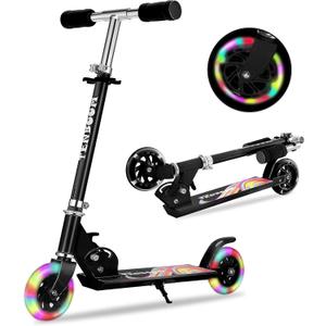 Scooter Toys for Kids Ages 6-12/3-5, Christmas Birthday Gifts for Girls Boys, Easy Folding Kids Scooter with 3 Levels Adjustable Handlebar