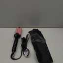 Farery Mini 3 Barrel Hair Waver - Portable Beach Wave Curling Iron for Short Hair, 1/2 Inch Ceramic Crimper with 3 Temp Settings & 30s Fast Heating, Dual Voltage Travel Hair Waver for Women, Pink