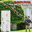 Pole Hedge Trimmer for Milwaukee M18 Battery, Pole Trimmer with 135°Adjustable Head,Sectional Extension Pole with 16 FT Reach,16-Inch Dual-Action Blade【Battery Not Included】