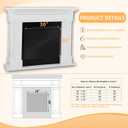 JUIN Magnetic Fireplace Cover Indoor: 3932 Fire Place Blanket for Brick/Gas Fireplace - Magnet Fireplace Mat Air Blocker Proof Screen for Heat Loss Living Room Insulation