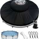 FoundGo 2-in-1 Pool Pillows and Winter Pool Covers Kit for Above Ground Pools up to 12ft, Air Pillow + Cover Combo, Cold-Resistant Thick PVC, Complete Winter Closing Protection