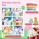 JoyCat 24 Pack Princess Dot Art Party Favors, 4800+ Dot Stickers, Ages 3-8