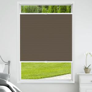 LazBlinds Cordless Cellular Shades, Blackout Top Down Bottom Up Honeycomb Shades for Home, French Door Blinds, Light Blocking Thermal Insulation Blinds for Windows, Front Doors, 47" W x 64" H, Black