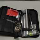 Artilife Ring Sizer Measuring Tool, Steel Ring Sizer Mandrel for Ring Making, Plastic Ring Sizer Belt, Ring Straightening Tool Ring Size Adjuster for Loose Rings with Handbag (Metal-17pcs)