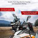 TUSK Olympus Small Tank Bag 4.5L, YKK Zippers, Clear Map/Phone Pocket & Cable Port, Rain Cover, Reflective Logos Universal Mount for Adventure & Dual Sport Bikes