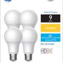 GE Basic Light Bulbs, 60 Watt, Soft White, A19 (4 Pack)