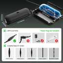 2 x QUOBAS 2 Pack Small Outdoor Extension Cord Cover, Waterproof Electrical Box for Outdoor Outlets, Plugs, Holiday Christmas Lights, Power ToolsBlack