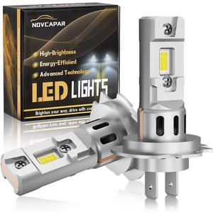 H7 LED Blubs 30000LM Super Bright, High and Low Beam, 6500K Cool White, 150W with Cooling Fan, No Adapter Required, 1:1 Mini Size, Plug and Play, H7 led Fog Light Bulbs, Pack of 2