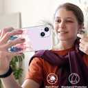 CCFUNCASE Compatible with iPhone 14 Plus Case Clear Cute for Women - Rugged Phone Cases Funda Protector Cover Skin (Pink Pine Trees Mountains)