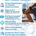 Intelligence Rechargeable Instant Ice Cold Pack for Pain Relief Swelling Aches and Muscle Recovery Portable Hands Free (Army Green)