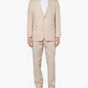 COCONUT GROVE Men's Perfect Poplin Regular Fit Suit, Oyster 42