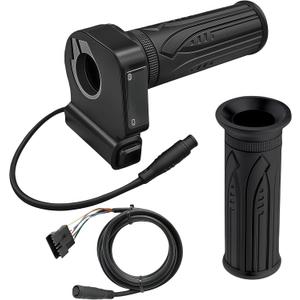 48V Electric Bike Throttle Grip with LCD Voltage Display & Cruise Control, 6-Pin Connector, Compatible with Jetson Haze, DYU Y16 & Folding Ebike