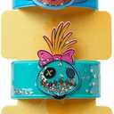 3 x LUV HER Stitch 3 Slap Bracelets for Girls Fun Confetti Wristband Featuring Stitch and Angel Adjustable Fit Birthday Party Favor or Gift Ages 3+