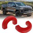 Tow Hooks Covers for Chevy Colorado Trailboss 2015-2026/GMC Canyon 2015-2022 (Not fit 2023-2026 Colorado Z71 ZR2) Compatible with Chevy Colorado/GMC Canyon Accessories (Red) (Round Shape)