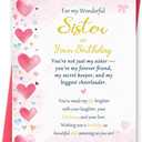 4 x Sister Birthday Card, 5x7 inches