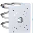 Pole Column Vertical Pole Mount Bracket for CCTV Dahua Wall Mounts Dome Security Cameras - Weatherproof 80-150mm Adjustable Hoop, 10KG Load, Rustproof Metal for PTZ/Dome Cameras