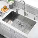27 Inch Undermount Kitchen Sink -Bokaiya 27x19 Stainless Steel Undermount Sinks 18 Gauge Deep Single Bowl Kitchen Sinks with Colander