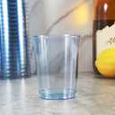Homy Feel 10 Oz Blue Glitter Plastic Cups - 50PCS Disposable Cocktail & Wine Cups for Wedding Party