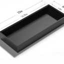 Toilet Tank Tray for Modern Black Bathroom Decor Set of 2 Toilet Tank Topper Paper Storage Decorative Organizer Box Wood Vanity Tray for Counter Decor Dresser Tops 15" x 6" x 2" (Black)