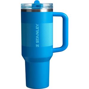 STANLEY Quencher ProTour Flip Straw Tumbler with Leakproof Lid 40 oz | Built-In Straw and Handle | Cup Holder Compatible for Travel | Insulated Stainless Steel Cup | BPA-Free | Azure Fade