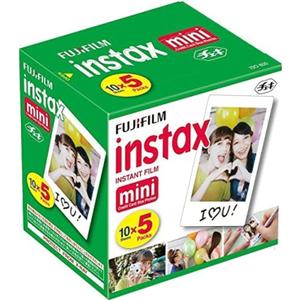 Fujifilm Instax Mini Instant Film, 10 Sheets x 5 Packs (Total 50 Shoots)