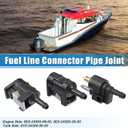 X AUTOHAUX 3pcs Marine Boat Engine Fuel Line Connector Fittings 8mm Female Male Fuel Pipe Joint Comp Fitting for Yamaha Outboard Motor Fuel Tank Hose Pipe 5/16 6E5-24305-06-00 6Y2-24305-06-0
