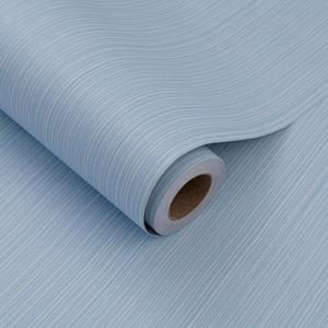 Light Blue Faux Grasscloth Wallpaper Peel and Stick Linen Textured 24"x394" Upgraded Thick Self-Adhesive Waterproof Neutral Decorative Contact Paper Vinyl Film Roll for Wall Bedroom Kitchen