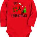 Vieille Baby Boys Girls Clothes Long Sleeve Bodysuit Cotton One Piece Romper Outfit 0-12 Months (6-9 Months, A My 1st Christmas)