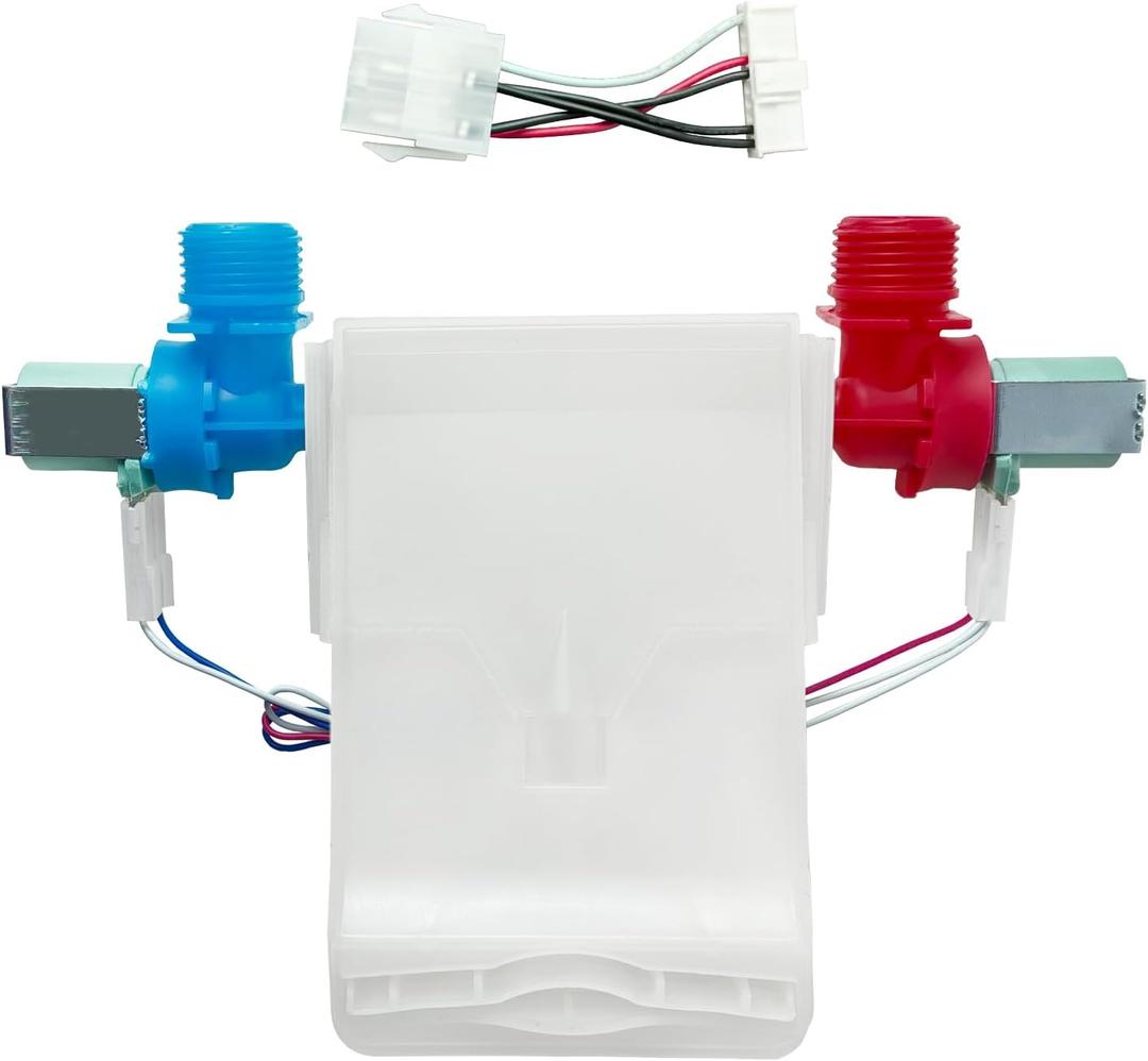Upgrade W11101906 W11210463 Washer Water Inlet Valve Compatible with Whirlpool Amana Crosley Maytag, Replaces W10701461 W10883458 W10869803 W11038696 AP6329219