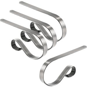 Christmas Stocking Holder Hanger,4 Pack Adjustable Stocking Holders for Mantle and Fireplace Metal Decoration for Xmas Holiday Party