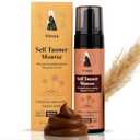 Self Tanner Tanning Mousse - Natural & Organic Ingredients, Self Tanner Mousse and Mitt, Tan Kit, Fake Tan Tanning Foam, Fair to Medium, Sunless Tanners