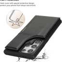 iCoverCase Compatible with Samsung Galaxy S24 Ultra Case with Card Holder, Kickstand, RFID Blocking PU Leather Protective Flip Phone Case for S24 Ultra 5G (Black)