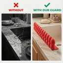 Silicone Sink Splash Guard for Kitchen & Bathroom - 20" Water Barrier with Suction Cups. Faucet Splash Catcher to Keep Clothes Dry & Countertop Clean.