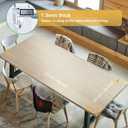 NATRKE Clear Desk Mat Pad, 47.2"x23.6" Extra Large Transparent Computer Desk Mat Plastic Desktop Protector, PVC Writing Pad Round Edge, Waterproof Wipeable Table Protector for Home Office, Frosted
