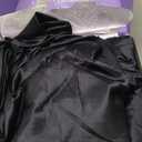 DECOLURE Satin Bed Sheets - 6 Piece Luxury Silky King Size Bedding Set - Softer Than Silk, Wrinkle-Free with 15 Deep Pocket Fitted Sheet, Perfect for Hair & Skin, Gifts for Women (Black)