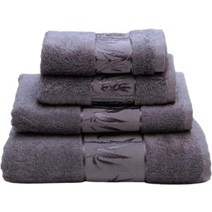 Set of 4 Luxury Super Soft Towels  Premium Viscose Derived from Bamboo & Turkish Cotton for The Ultimate Bath Experience (Charcoal)