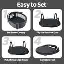 Pamo babe Portable Bassinet and Play Space Baby Dome Travel Crib for Newborn, Black Gray