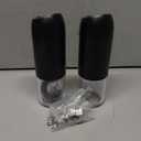 Gravity Electric Salt and Pepper Grinder Set Rechargeable, External Adjustable Coarseness, Automatic Salt and Pepper Shakers Mill with LED Light, 6oz/176ml Large Capacity, House Warming Gifts (2 Pack)