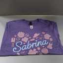 Girl Retro Sabrina First Name Personalized Heart T-Shirt