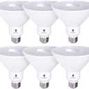 6 Pack High Power Outdoor PAR38 17W 170Watt Equivalent 1700 Lumens LED Cool White Dimmable Flood Light Bulb Waterproof E26 5000K Daylight Bulbs - Security Backyard Garage Led Spotlight