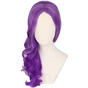 Topcosplay Purple Wigs for Child Long Curly Wig Halloween Wigs