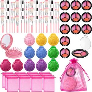 Willinglong 12 Sets Kids Makeup Kit for Girls, Kids Spa Party Supplies for Girls, Sleepover Makeup Cosmetic Set Birthday Party Favors Toddler Girl(Multicolor)