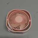 EasyAcc USB Small Desk Fan, Slumber Pod Fan [360Rotatable Head &Powerful ] 3 Speeds Portable Personal Table Travel Fan for Sleeping Desk Cruise Ship Dorm Bedroom Office Office (No Battery) (Cherry Pink)