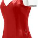 Drofe Bunny Costume Women Bunny Girl Senpai Cosplay Anime Role Costume Bodysuit Set (Red)