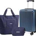 LIGHT FLIGHT 3-Piece Luggage Sets, Expandable Carry On Luggage 22x14x9 Airline Approved, Hardside Carry On Suitcases with Wheels, TSA Lock Travel Luggage Sets, Royal Blue