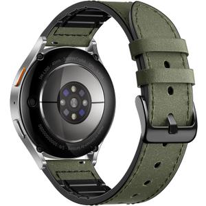 Adorve Leather Bands Compatible with Samsung Galaxy Watch 7 Band/Galaxy Watch 6 Band 40mm 44mm, Watch 6/4 Classic,5 Pro/5/4/FE/Active 2, 20mm Top Grain Leather Strap for Samsung Watch Bands Men Women
