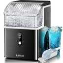 Nugget Ice Maker Countertop, 35 lbs/Day, Stainless Steel | Portable Sonic Ice Maker & Pebble Ice Machine, First Ice in 7 Mins, 43 dB Quiet, One-Touch Self-Cleaning for Home & Office